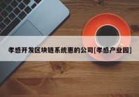 孝感开发区块链系统惠的公司[孝感产业园]